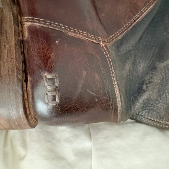 Rare! Bed Stu Manchester Two Tone Knee High Distressed Leather Riding Boots - Picture 7 of 10